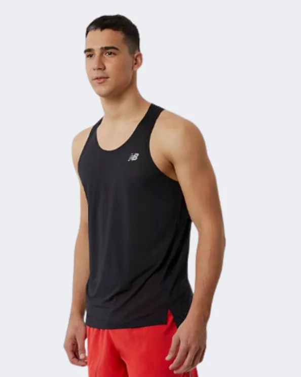 New Balance Accelerate Singlet Men Running Tank Black Mt23220-Bk