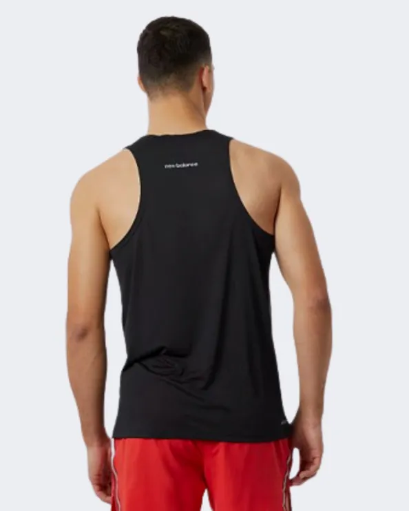 New Balance Accelerate Singlet Men Running Tank Black Mt23220-Bk