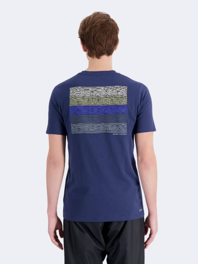 New Balance Tenacity Heatertech Graph Men Performanc T-Shirt Navy