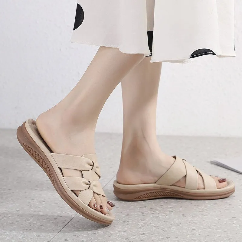 OCW Best Walking Orthopedic Sandals Bowknot Versatile Leisure Women Summer Footwear