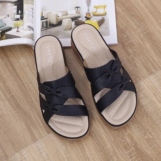 OCW Best Walking Orthopedic Sandals Bowknot Versatile Leisure Women Summer Footwear