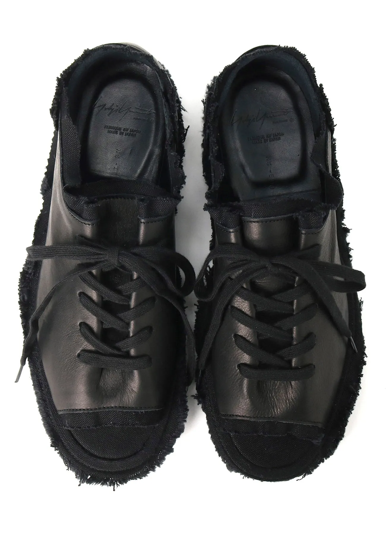 OIL SOFT LEATHER TOE CUT LOW SHOES