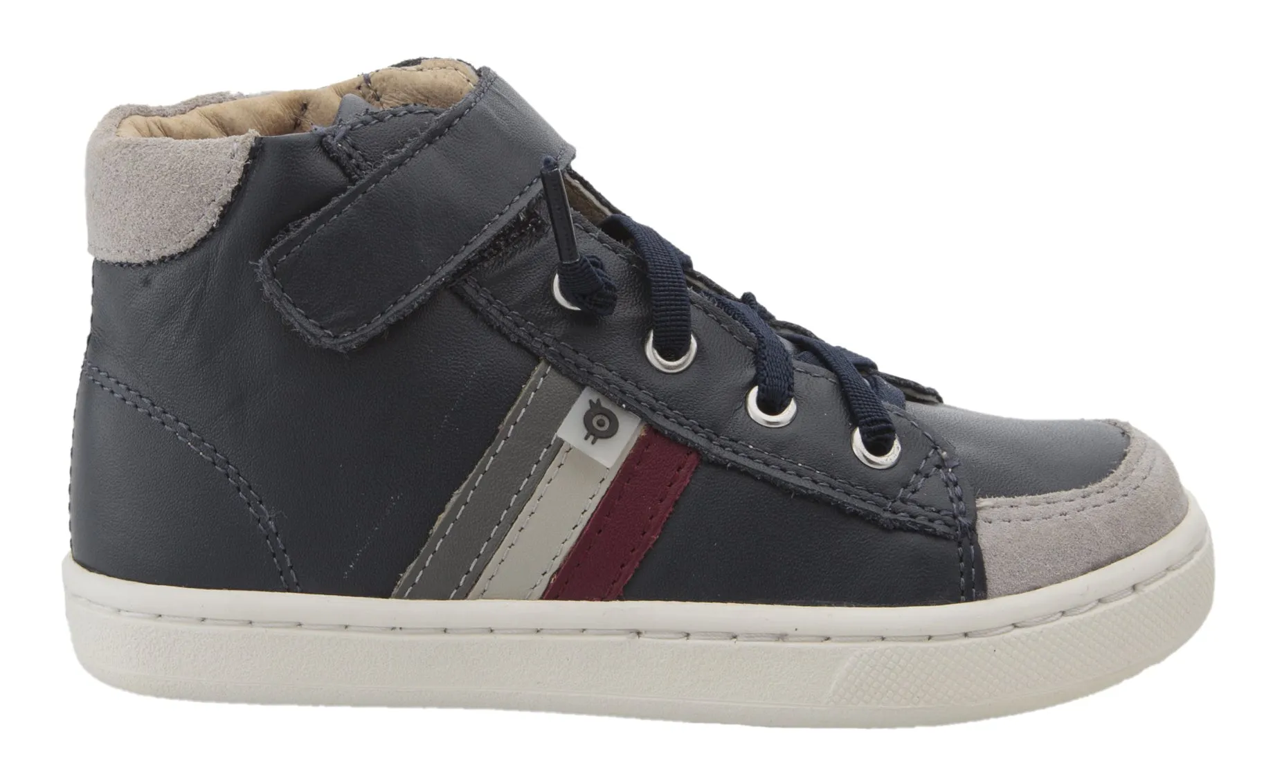 Old Soles Boy's & Girl's  Glambo High Top Leather Sneakers - Navy/Burgundy/Gris/Grey