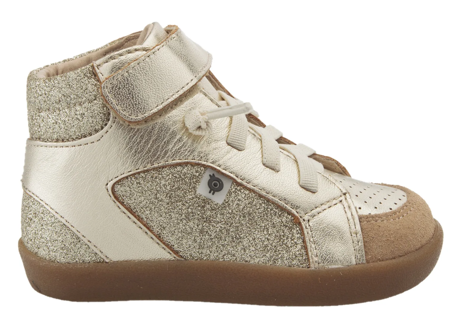 Old Soles Girl's & Boy's 5061 Sprite High Top Leather Sneakers - Gold/Glam Gold/Natural Suede