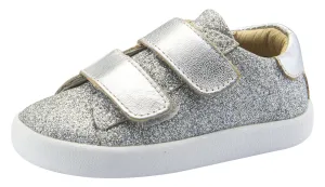 Old Soles Girl's and Boy's Glam Toddy Hook and Loop Closure Sneaker Shoes, Glam Argent/Silver