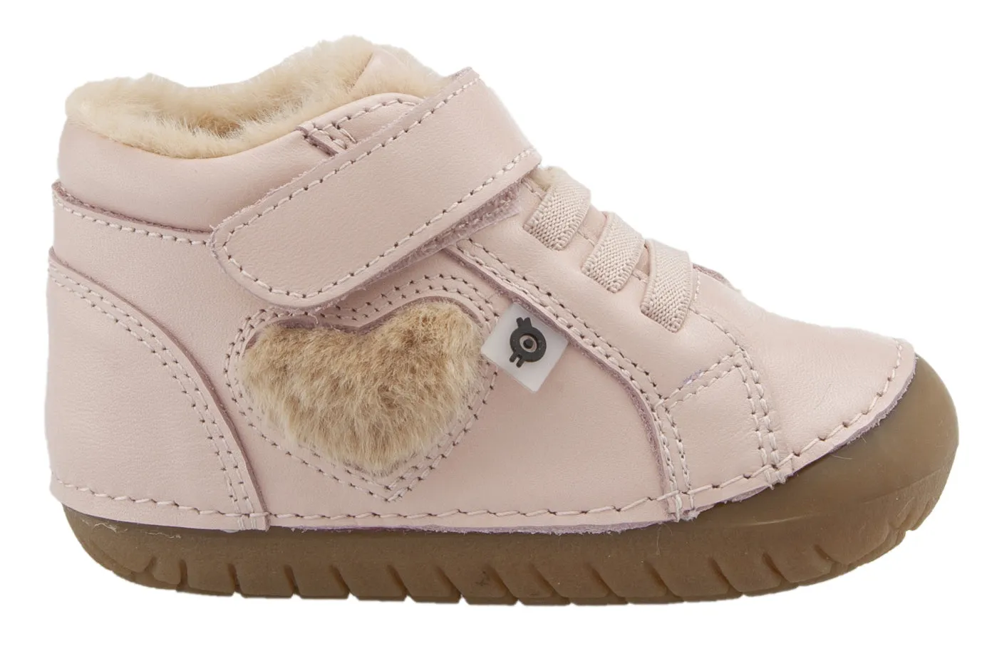 Old Soles With Love Pave Heart Sneaker Booties - Powder Pink