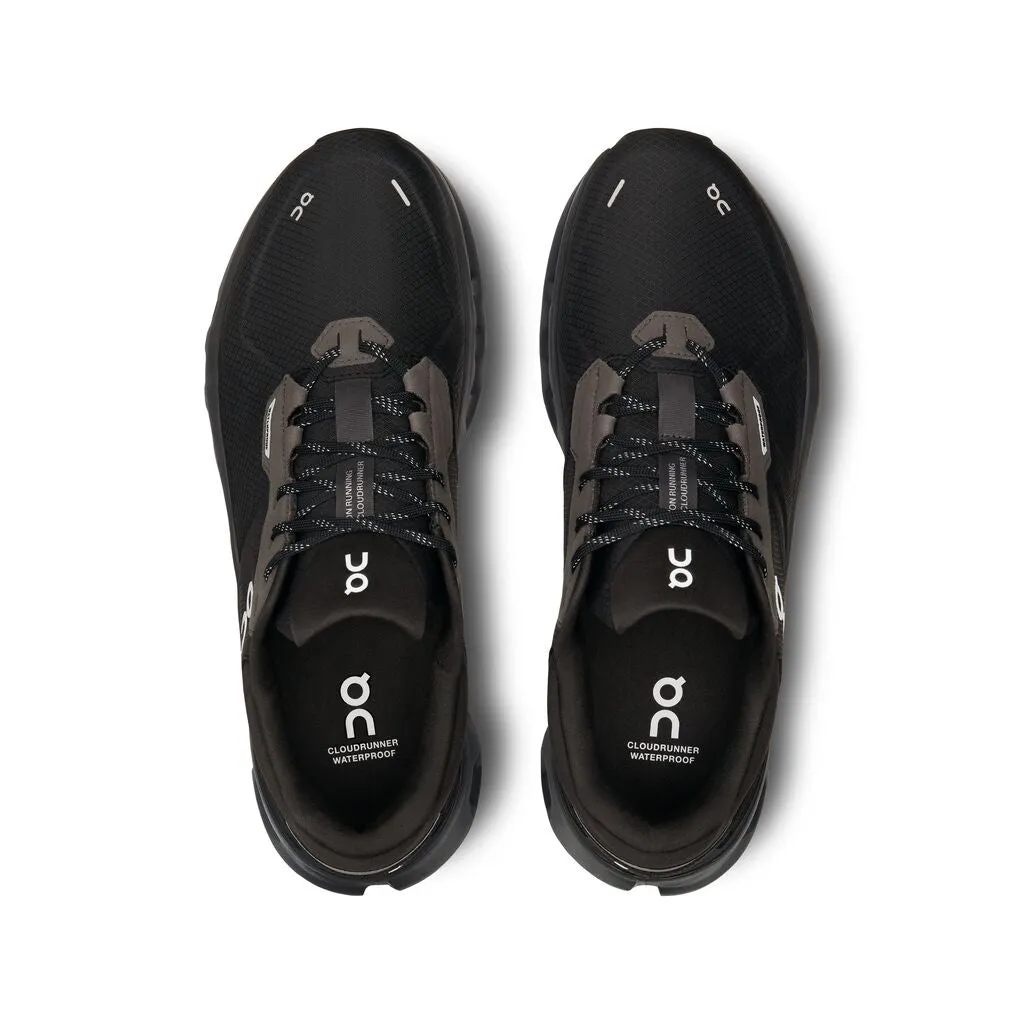 On Men's Cloudrunner 2 Waterproof Running Shoes Magnet / Black