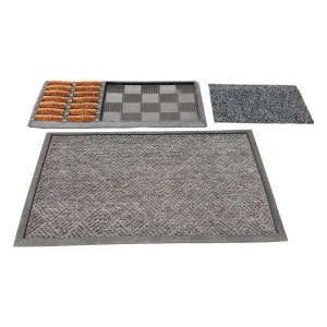 OnlyMat Sanitize Rubber Tray Mat COMBO - 3 Mats - Indoor / Outdoor, Waterproof