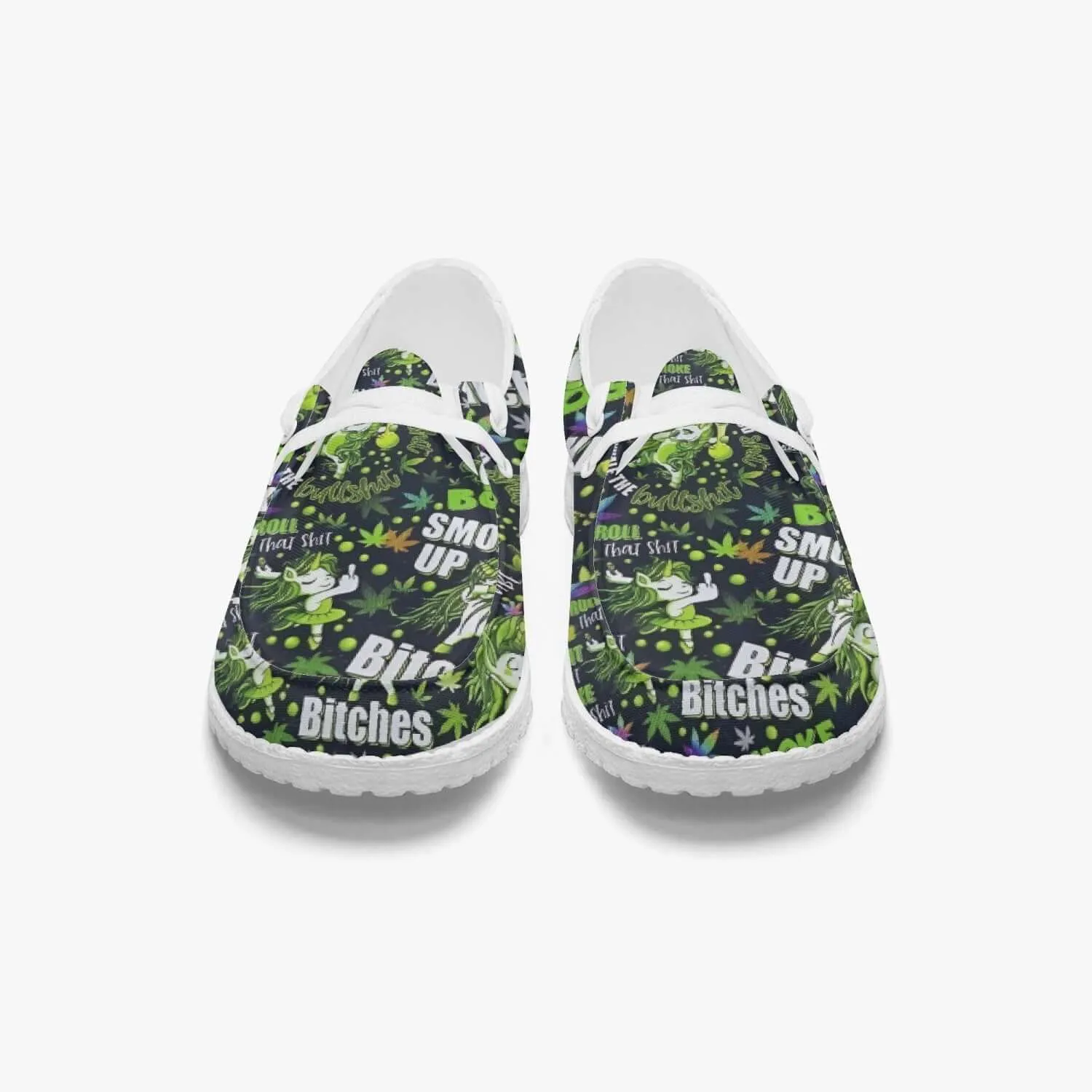 Original Design Cannabis High Maintenance Unicorn Canvas Light Weight Shoes