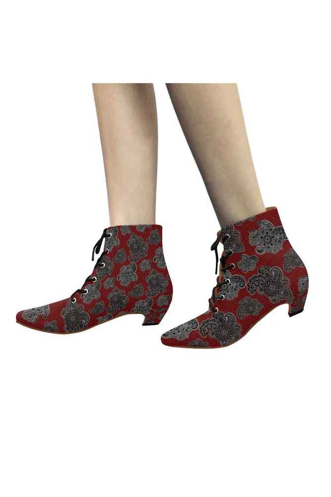 Paisley Power Women's Pointed Toe Low Heel Booties