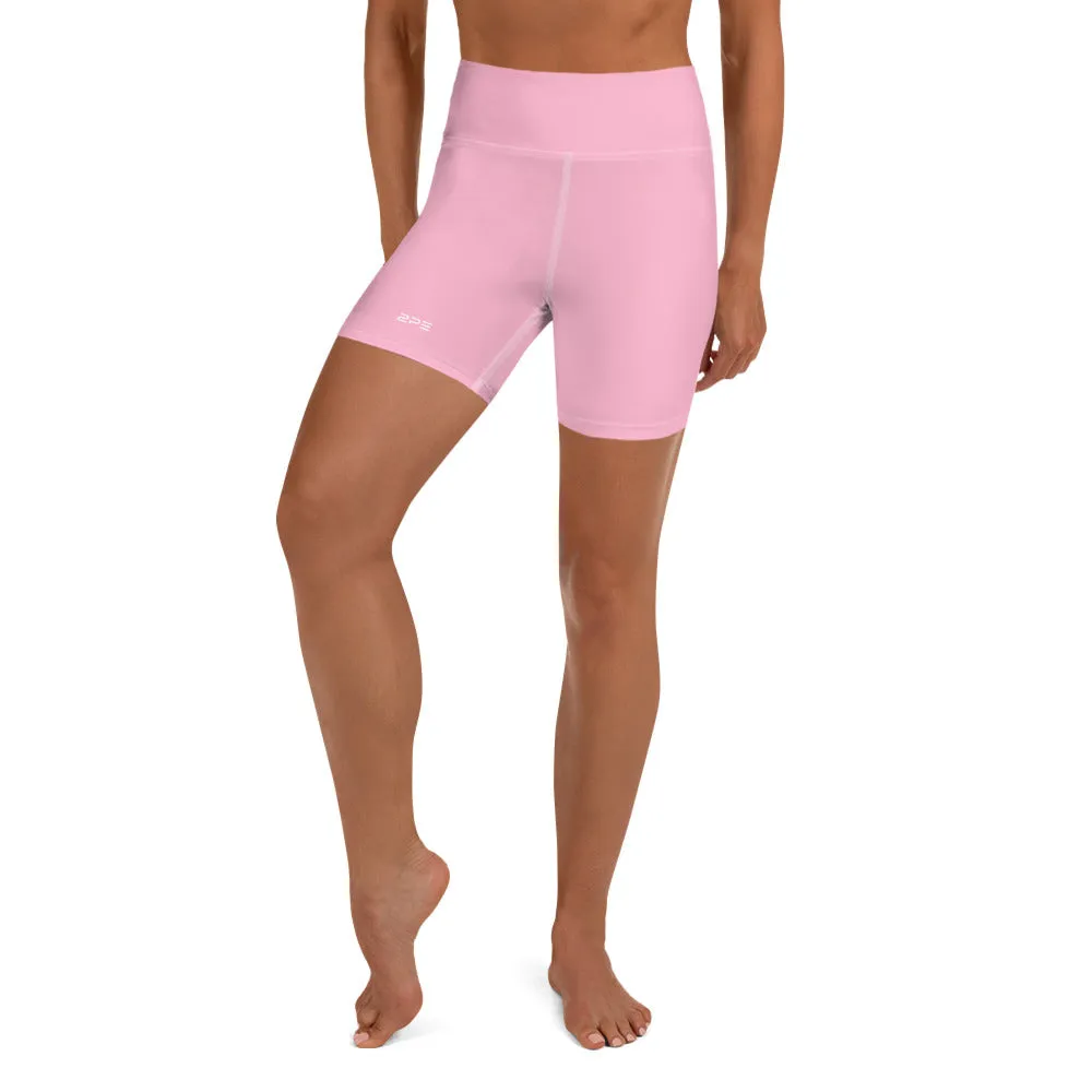 Pink High Waisted Yoga Shorts