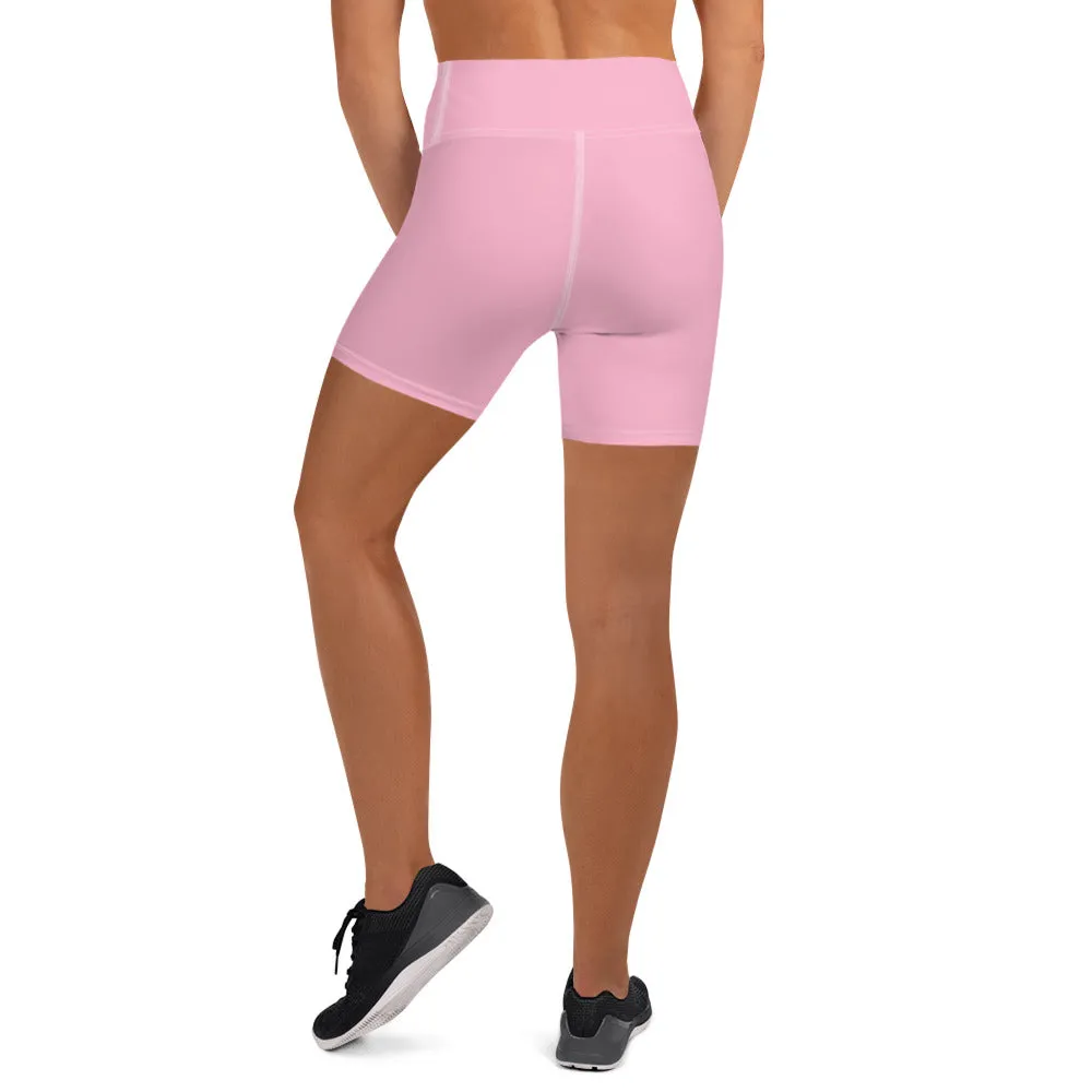 Pink High Waisted Yoga Shorts