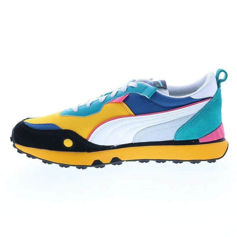 Puma Men's Rider FV Future Vintage Shoes - Yellow / Green / Pink