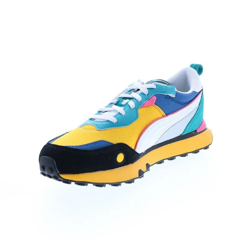 Puma Men's Rider FV Future Vintage Shoes - Yellow / Green / Pink