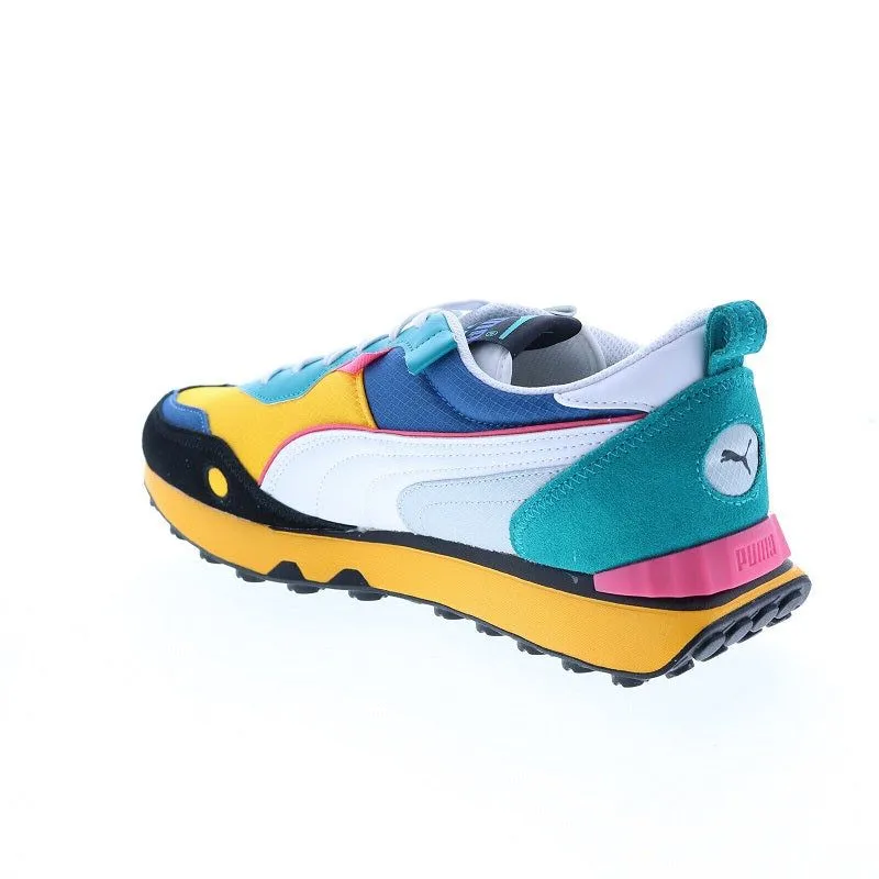 Puma Men's Rider FV Future Vintage Shoes - Yellow / Green / Pink