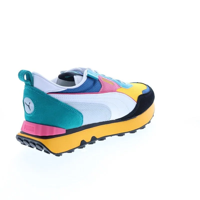 Puma Men's Rider FV Future Vintage Shoes - Yellow / Green / Pink