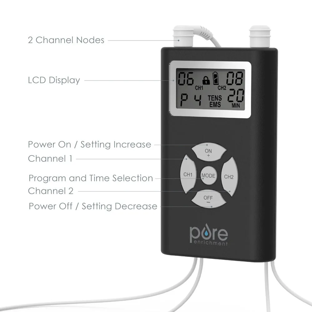 PurePulse™ Duo TENS and EMS Combo Muscle Stimulator