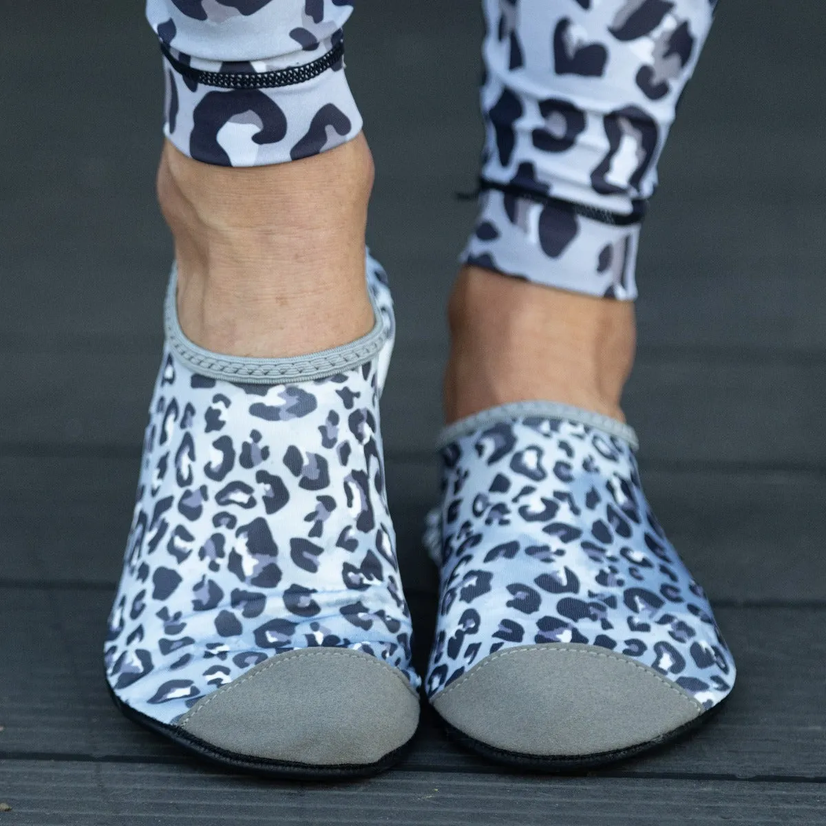 Rebounding Shoes - Soles | Grey Leopard