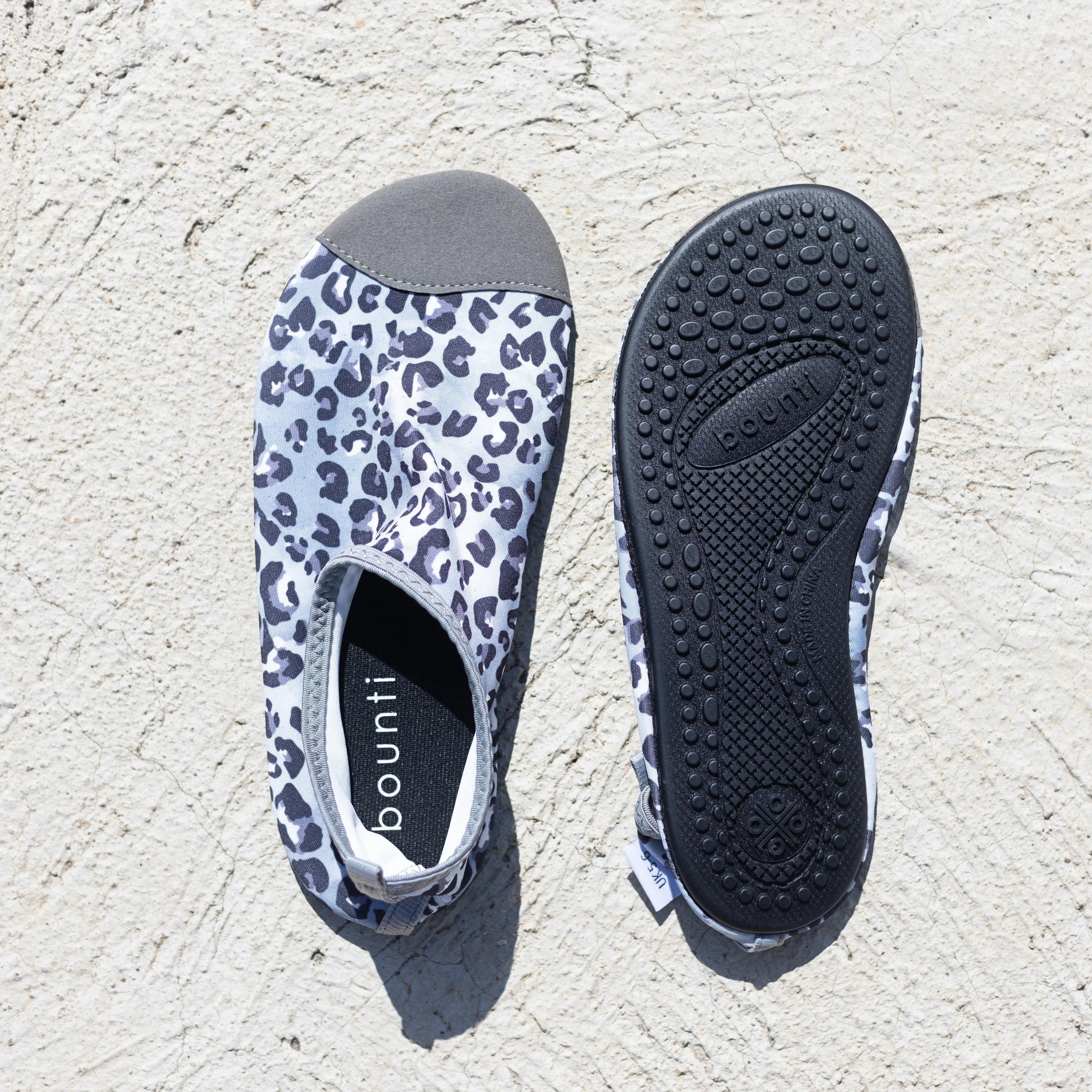 Rebounding Shoes - Soles | Grey Leopard