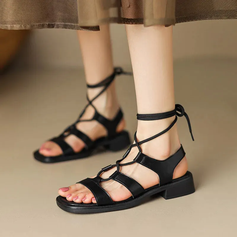 Retro Ankle Strap Gladiator Sandals