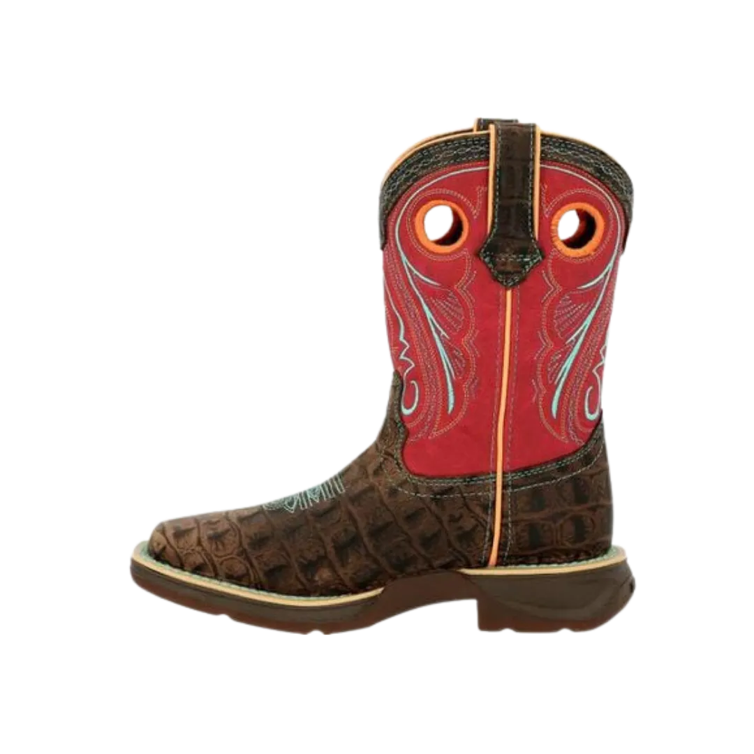 Rocky Kid's Lil' Rebel By Durango Big Kids Gator Emboss Western Boots