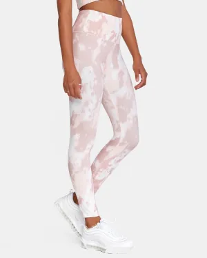 RVCA VA ESSENTIAL SPORT LEGGINGS MAUVE TIE DYE