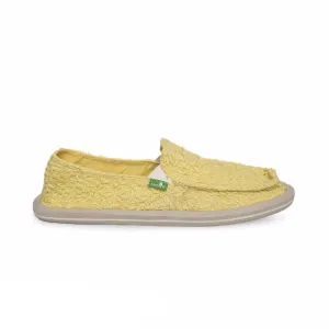 Sanuk Donna Knit Stitch Yellow Shoes