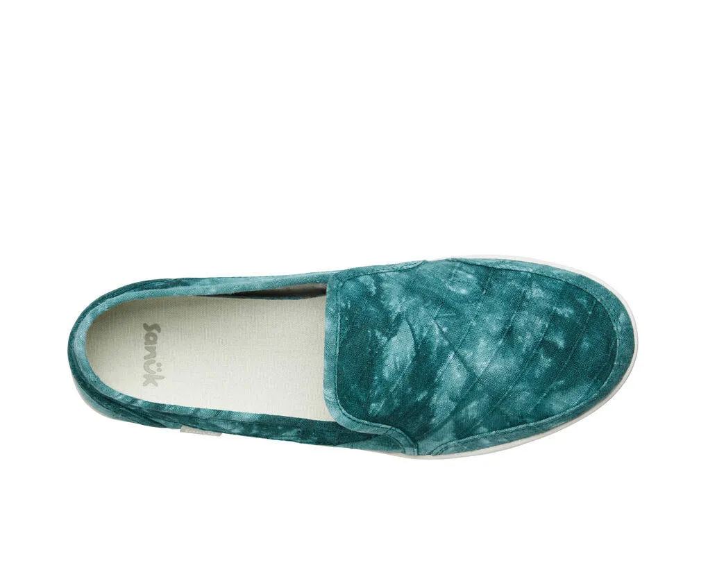 Sanuk Womens Pair O Dice Tie Dye Real Teal