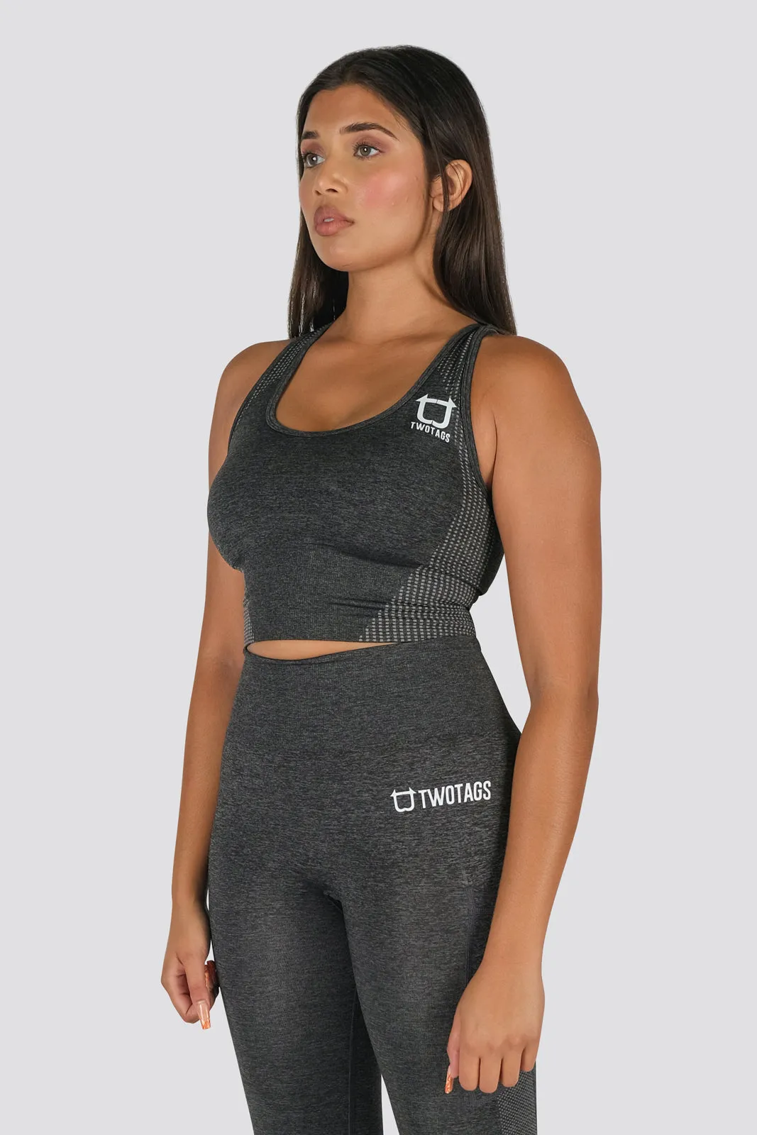 Seamless Power Sports Bra - Grey Marl