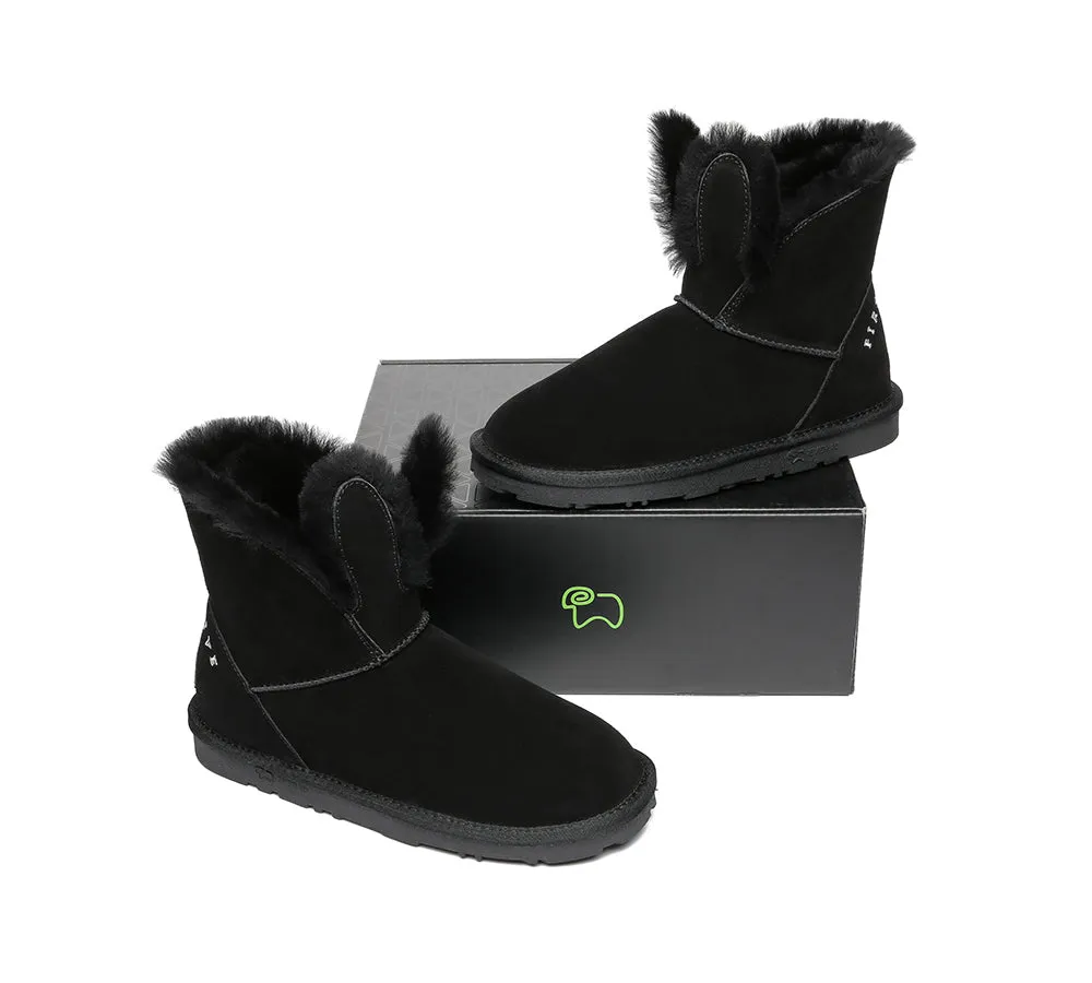 Sheepskin Bunny Boots Women Lopunny