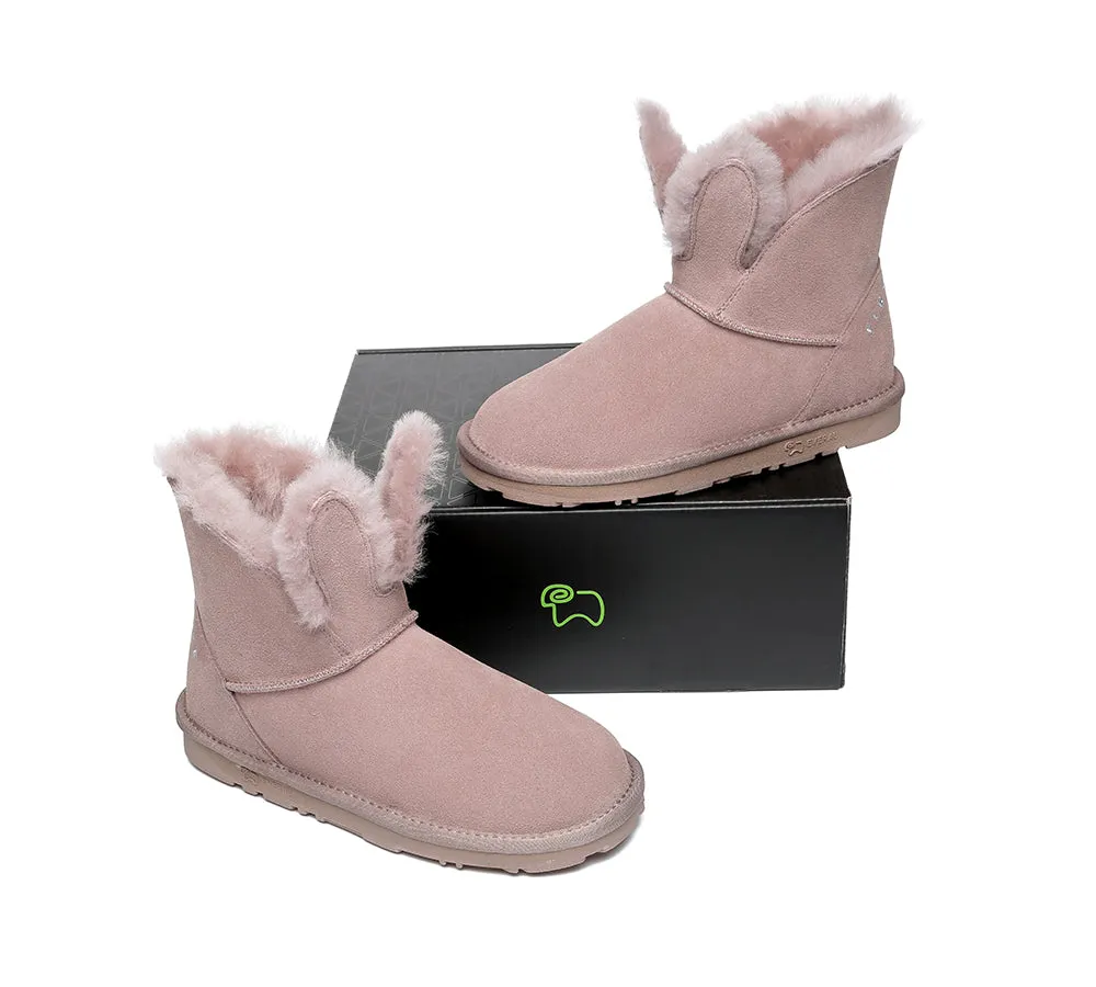 Sheepskin Bunny Boots Women Lopunny