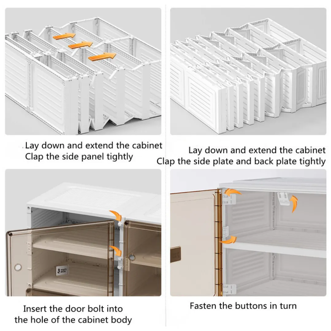 Shoe Cabinet 2 Row 4 Door 8 Grids