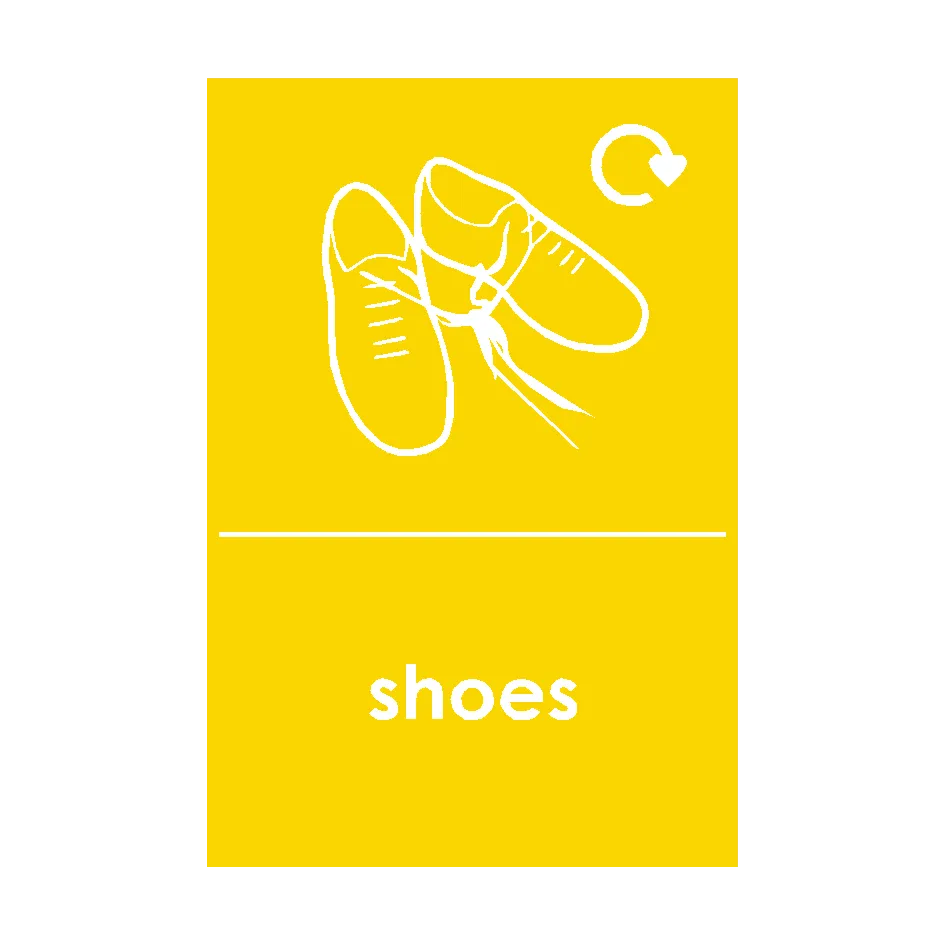 Shoes Waste Recycling Sticker