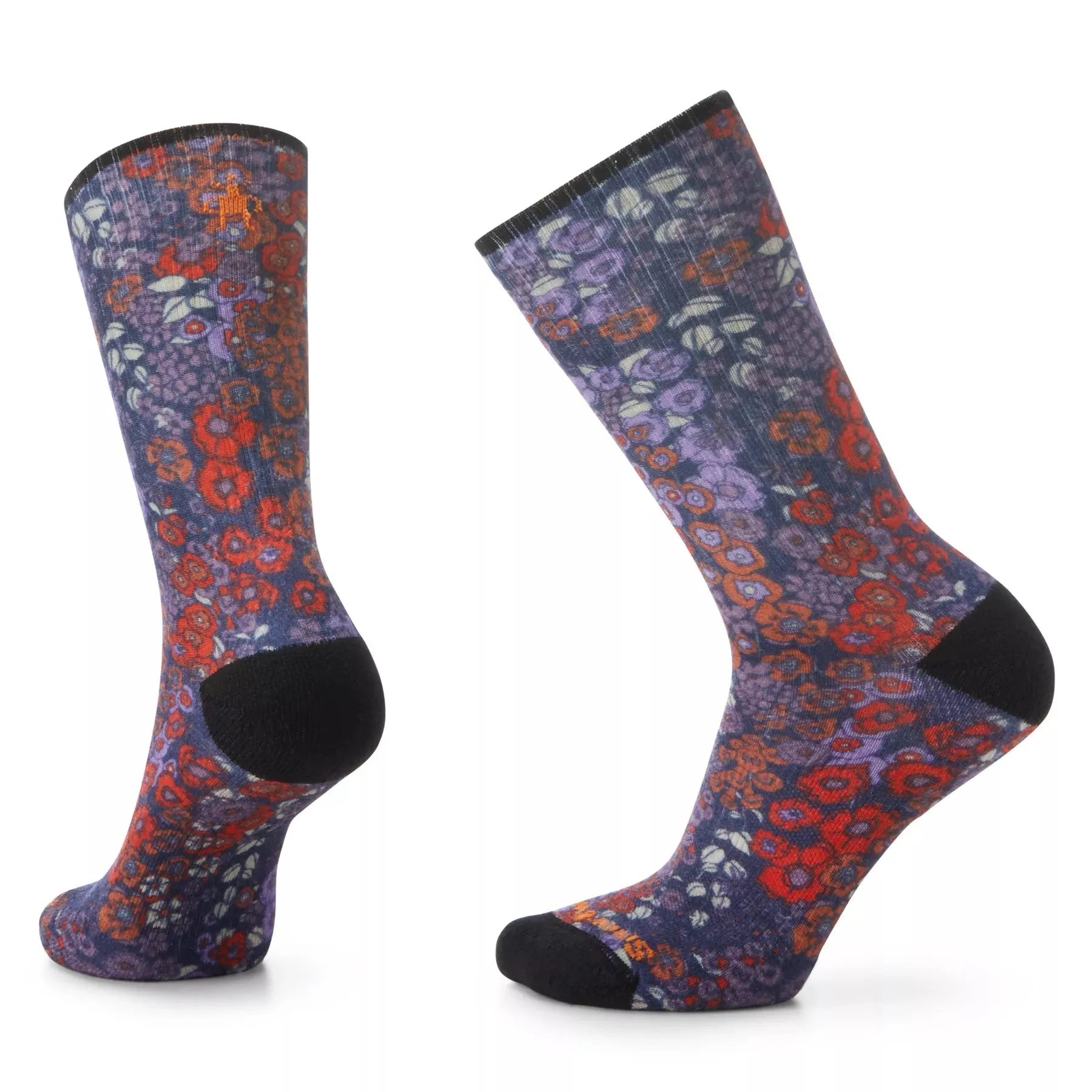 Smartwool Athletic Meadow Print Targeted Cushion Crew Socks - Navy