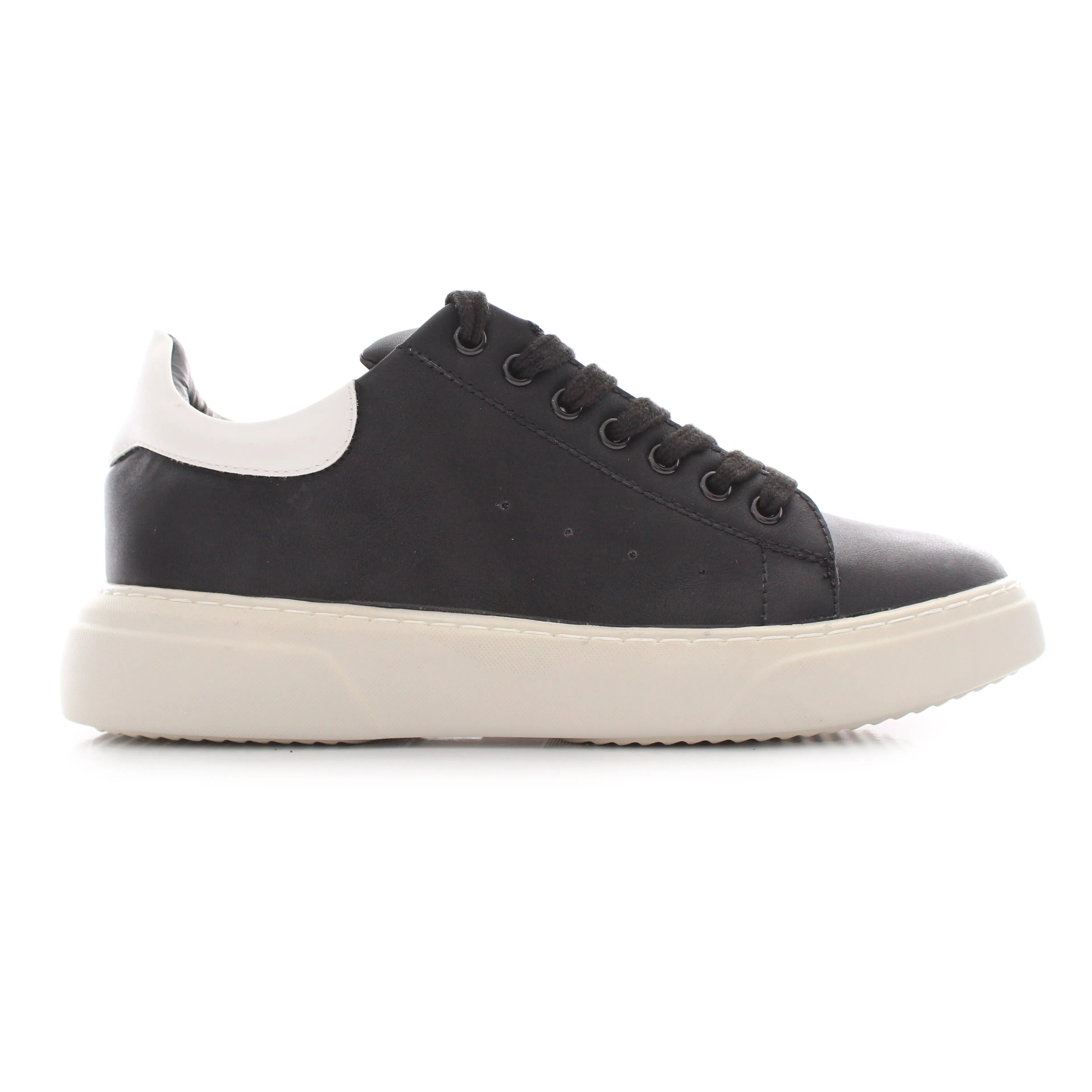 Sneakers Uomo Nera Punta Rotonda Retro Bianco Art. Sc49