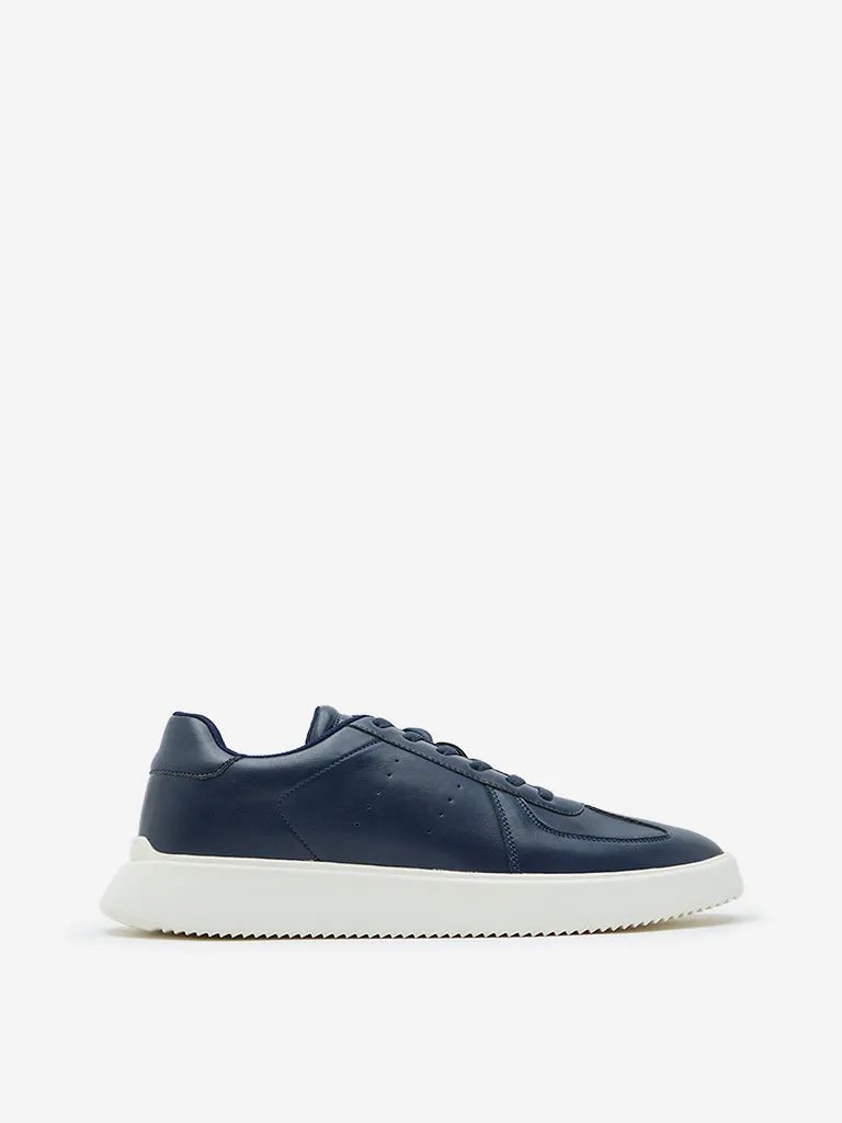 SOLEPLAY Navy Solid Lace-Up Sneakers