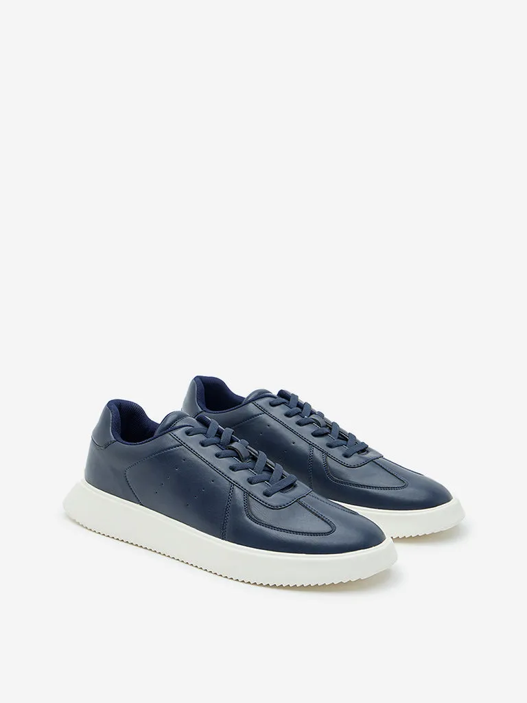 SOLEPLAY Navy Solid Lace-Up Sneakers