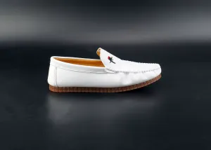 Solid White Classy loafers for men