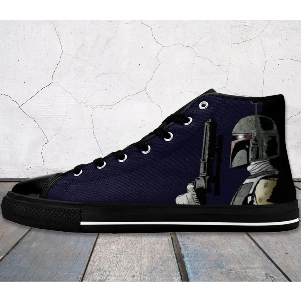 Star Wars Storm Stoppers Boba Fett Shoes High Top Sneakers for Kids and Adults