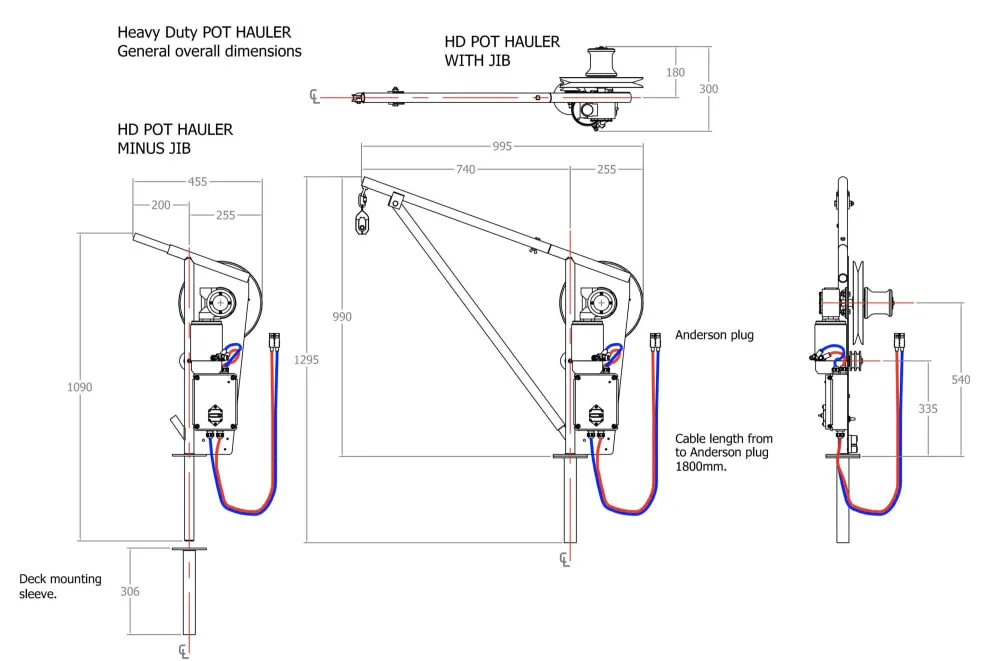 Stressfree Marine Heavy Duty 440lb/200kg Pot Line Hauler