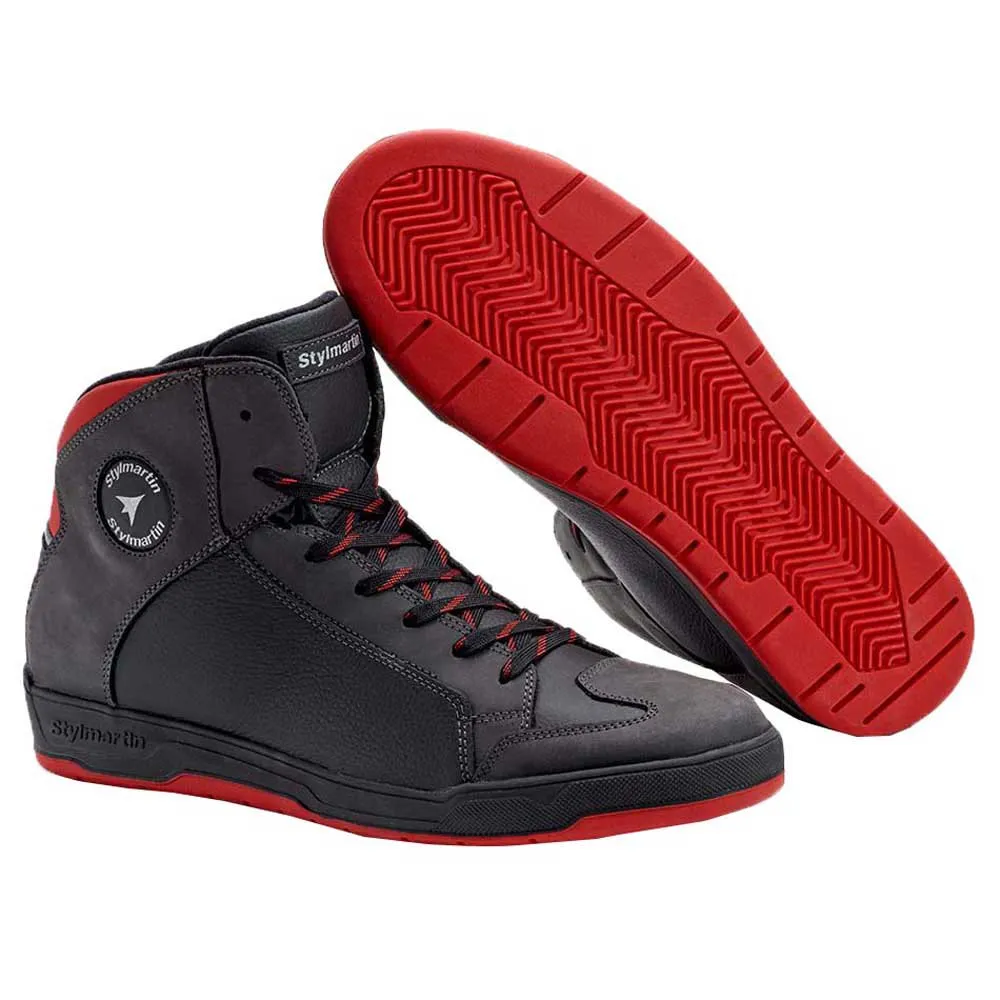 Stylmartin Double WP Sneaker Motorcycle Boots in Black and Red