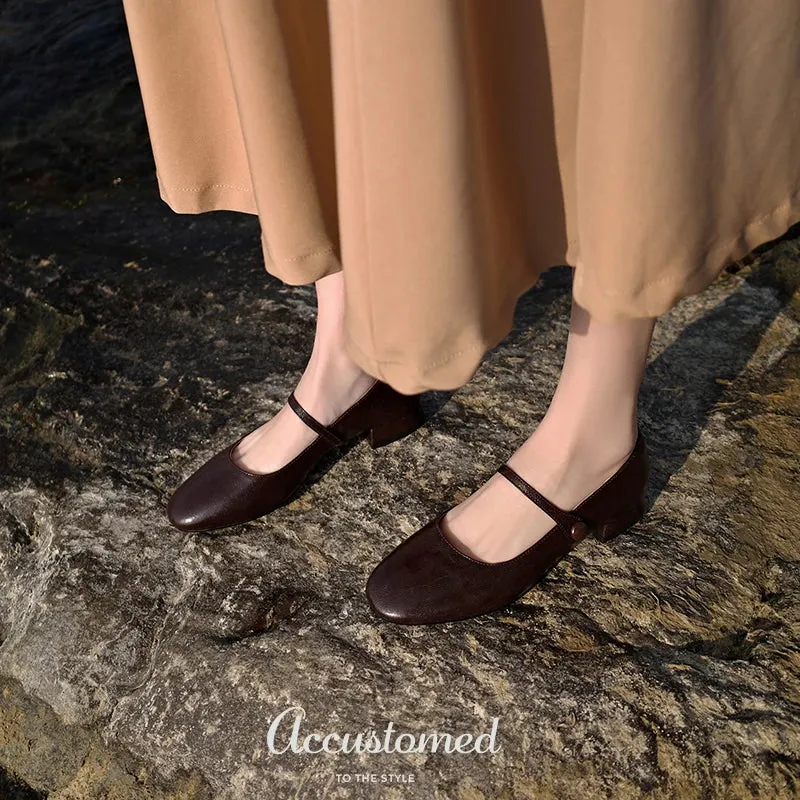 TAVIMART  -  Women Soft Flats Round Toe Simple Shoes One Strap Mary Jane Spring Daily Shoes Ladies Ballet Flats Autumn Footwear