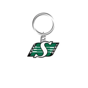 The Sports Vault CFL Saskatchewan Roughriders Logo Keychain