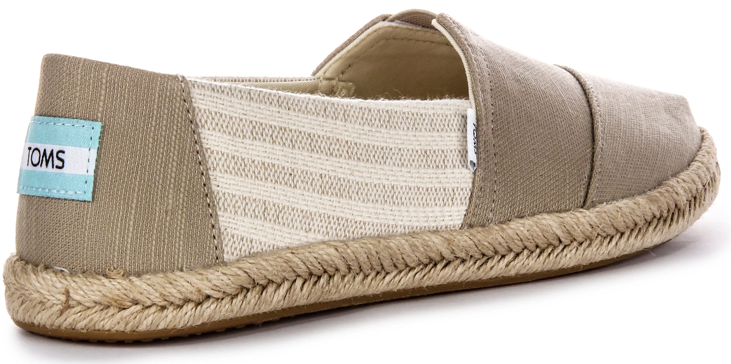 Toms Alpargata Rope Strip In Beige For Women