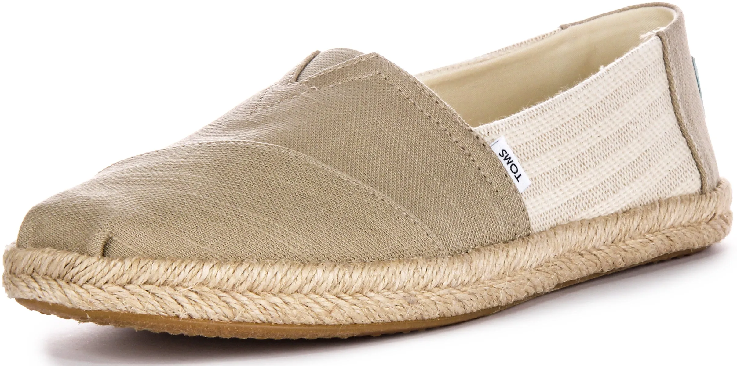 Toms Alpargata Rope Strip In Beige For Women