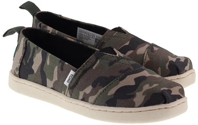 Toms Shoes Kids Canvas Alpargata Camo