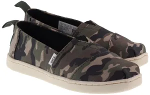 Toms Shoes Kids Canvas Alpargata Camo