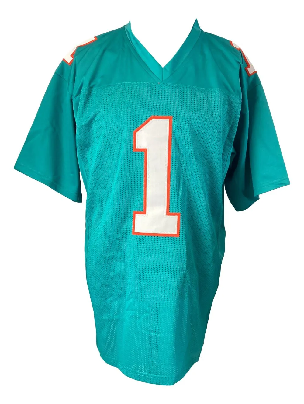 Tua Tagovailoa Miami Signed Teal Football Jersey BAS