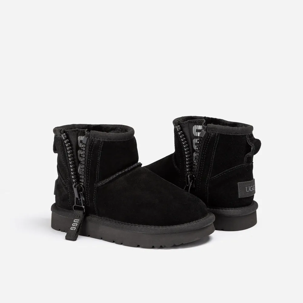 Ugg Kids Mini Zipper Tape Logo Boots