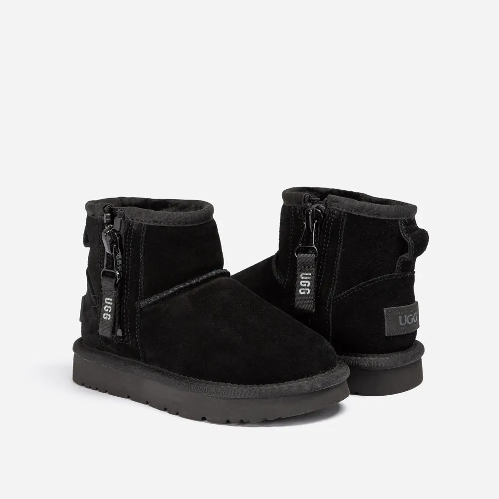 Ugg Kids Mini Zipper Tape Logo Boots